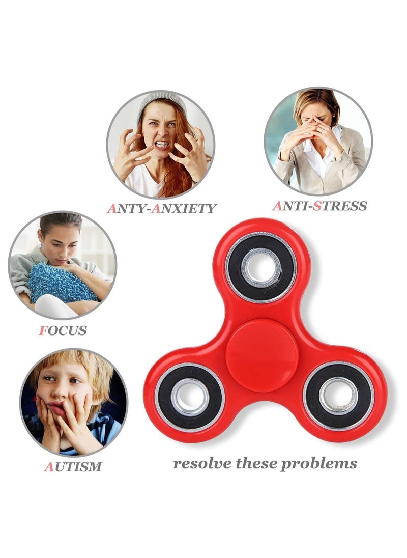 Generic - 10PCS Hand Fidget Spinners Toy for ADHD Anxiety Toys Relief Stress Reducer for Kids and Adults Finger Hand Spinner Toys Gift-Color Random - Image 1