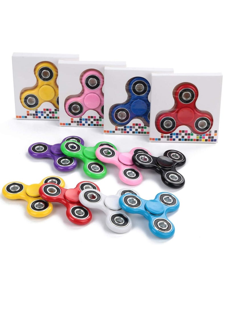 Generic - 10PCS Hand Fidget Spinners Toy for ADHD Anxiety Toys Relief Stress Reducer for Kids and Adults Finger Hand Spinner Toys Gift-Color Random - Image 1