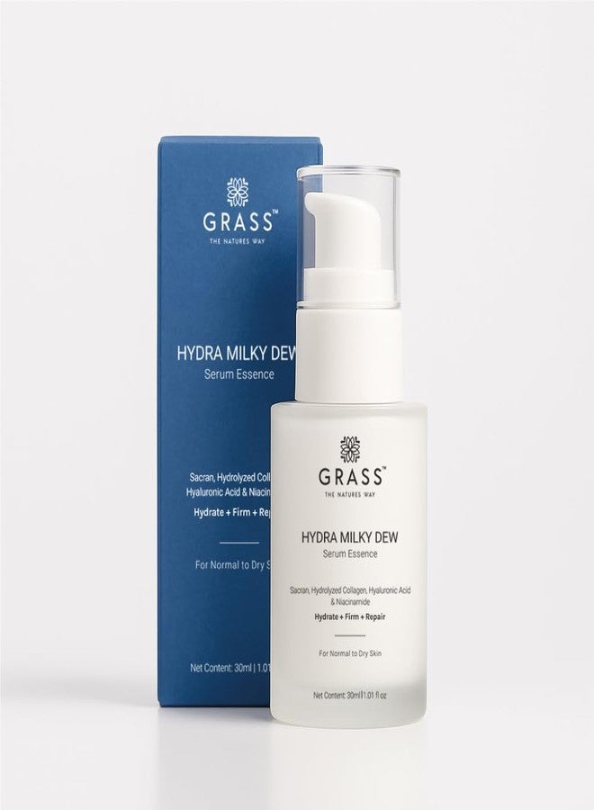 GRASS Hydra Milky Dew Face Serum Essence for Normal to Dry Skin | Hyaluronic Acid & Niacinamide | Deep Hydrating for Long-lasting moisture | Barrier Repairs & Reduces Dullness | For Men & Women | 30ml - Image 1