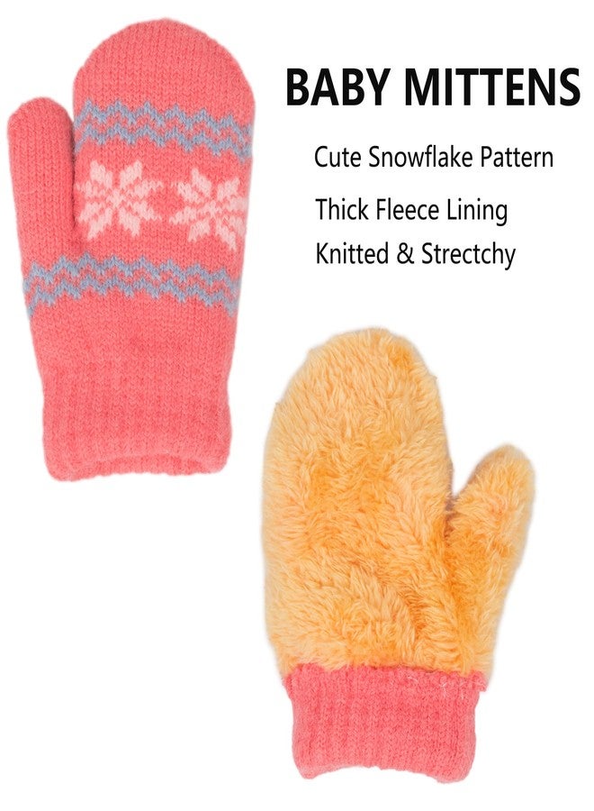 XuoAz Baby Toddler Winter Mittens with String - Warm Fleeced Lined Toddler Gloves Cute Mittens for Boys Girls - Image 4
