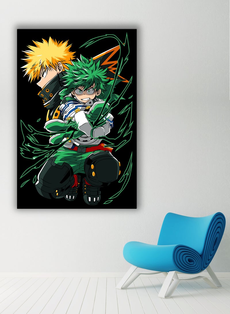 مودكلاس لوحة جدارية كانفس بإطار خشبي ماي هيرو أكادمي - Image 1