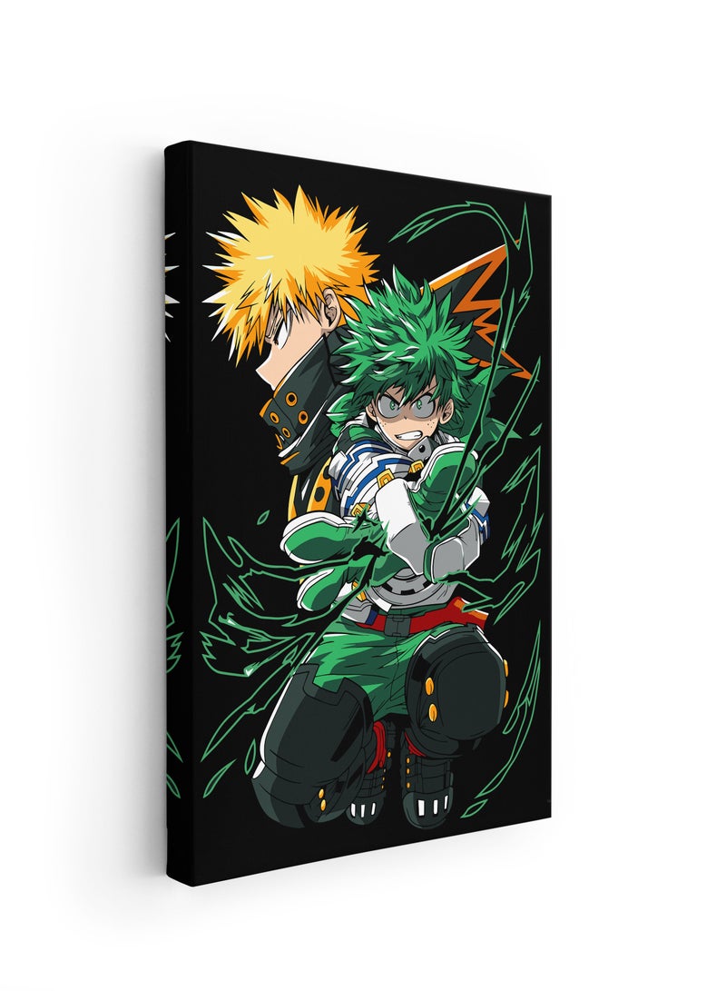 مودكلاس لوحة جدارية كانفس بإطار خشبي ماي هيرو أكادمي - Image 2