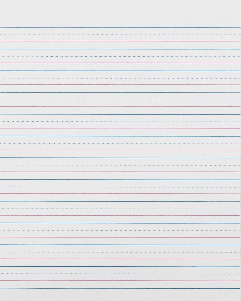 Pacon Zaner-Bloser Broken Midline Sulphite Paper, 500 Sheet, Ruled, 10.50-inch x 8-inch, 500/Pack, White PaperPACZP2413 - Image 1