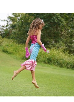 Excefore Girls Mermaid Costume Princess Dress Up with Accessories, 130cm  - Image 3