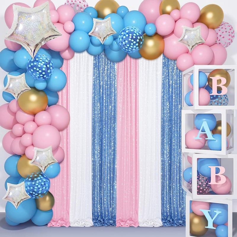SoarDream Light Blue Sequin Backdrop Curtains,2 Panels 2FTx8FT Glitter Curtain Backdrop Party Decorations Background Drapes for Wedding Birthday Anniversary Graduation Photo Booth Decor - Image 5