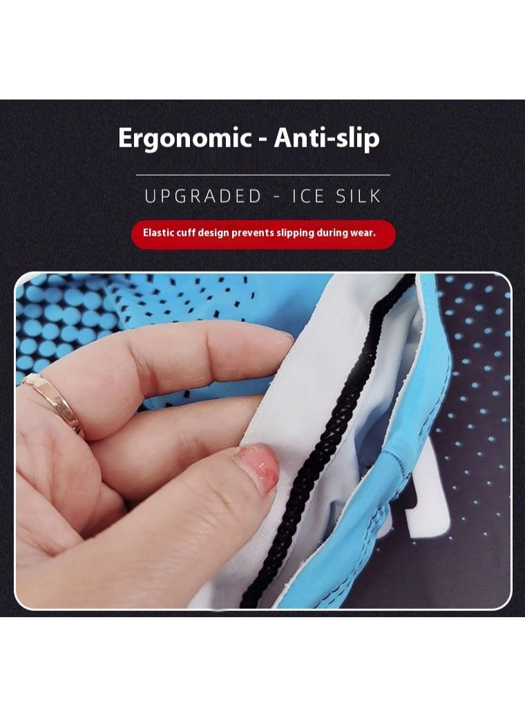 Ice Silk Sun Protection Cooling Sleeves Summer Outdoor Cycling Fishing Arm Guards Cool Arm Sleeves - Image 4