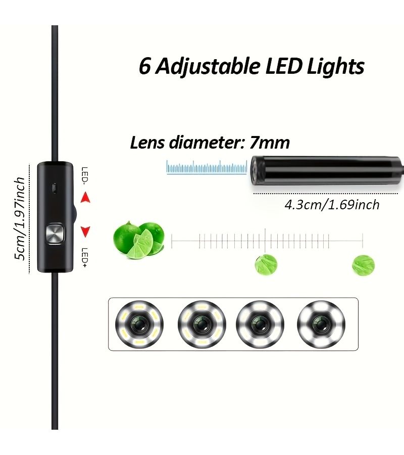 Sewer Inspection Endoscope With Lighting 5m For Wall Drainage Pipes And Vehicles - Image 2