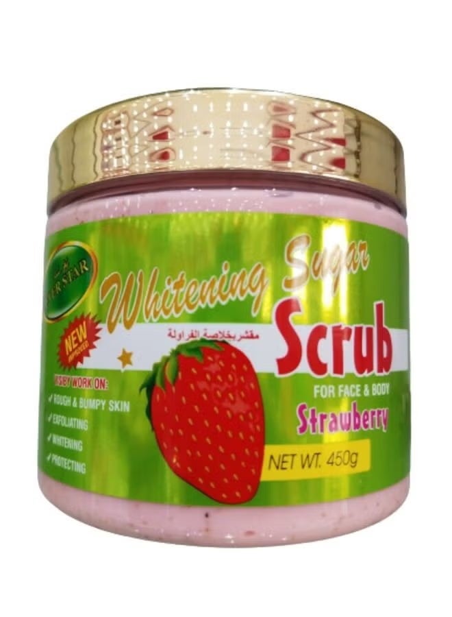 Ever star Facial Scrub with Strawberry Extract Quickly Exfoliates Unclogs Pores Removes Blackheads and Dull Skin 450 Grams - Image 3