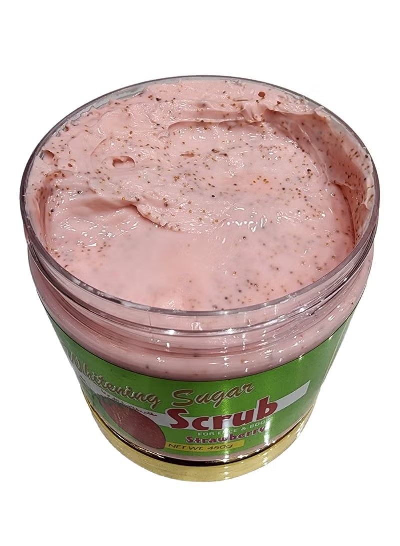 Ever star Facial Scrub with Strawberry Extract Quickly Exfoliates Unclogs Pores Removes Blackheads and Dull Skin 450 Grams - Image 2