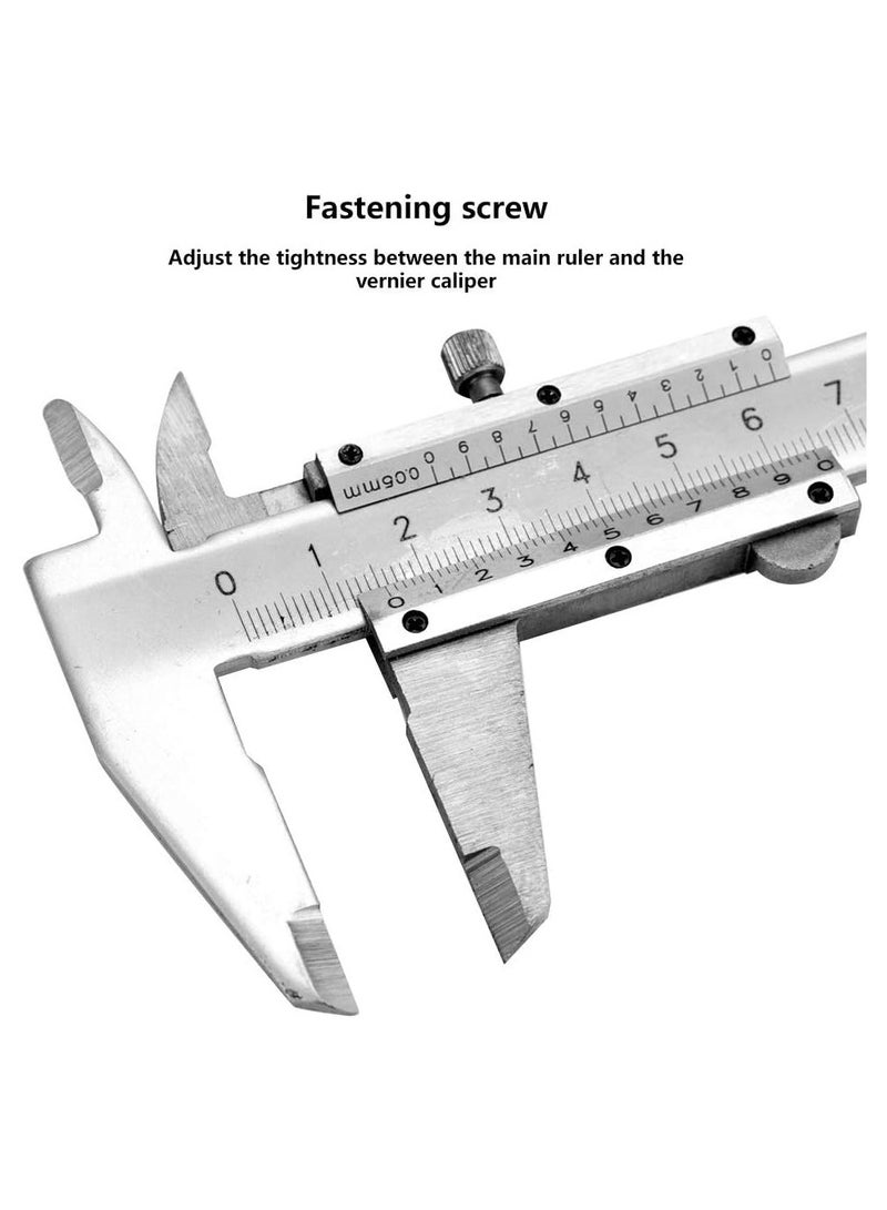 Vernier Caliper 0–150mm – High Accuracy Carbon Steel Measuring Tool – 0.02mm Precision – Vernier Ruler for Depth, Diameter & Length  - Image 5