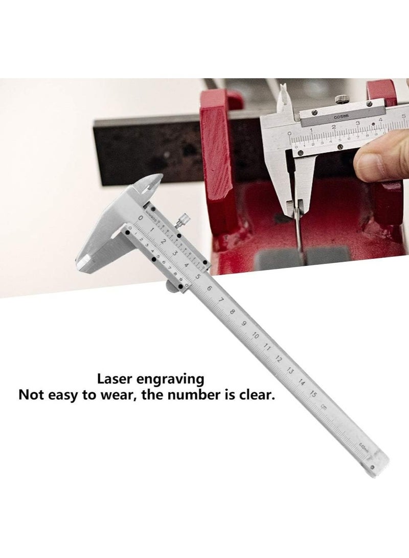 Vernier Caliper 0–150mm – High Accuracy Carbon Steel Measuring Tool – 0.02mm Precision – Vernier Ruler for Depth, Diameter & Length  - Image 4