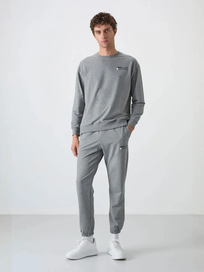 TOMMYLIFE TOMMY Men's Oversized Sweatshirt And Pants Set