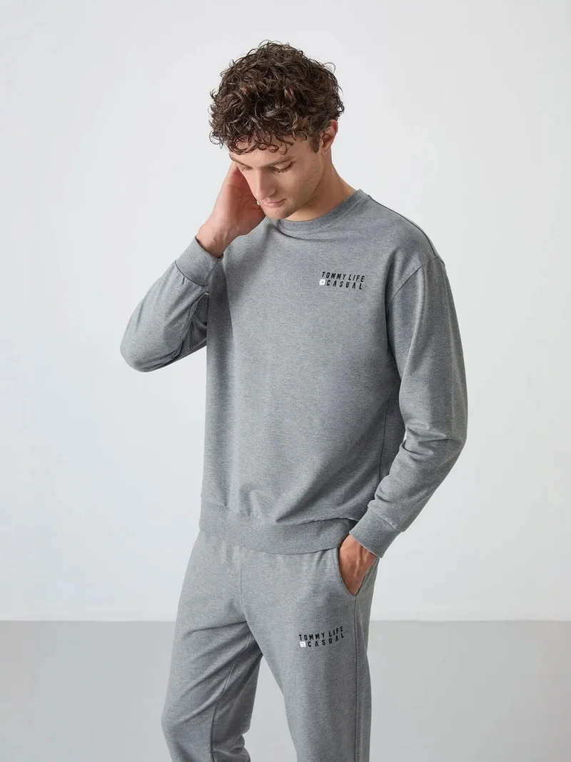 TOMMYLIFE TOMMY Men's Oversized Sweatshirt And Pants Set