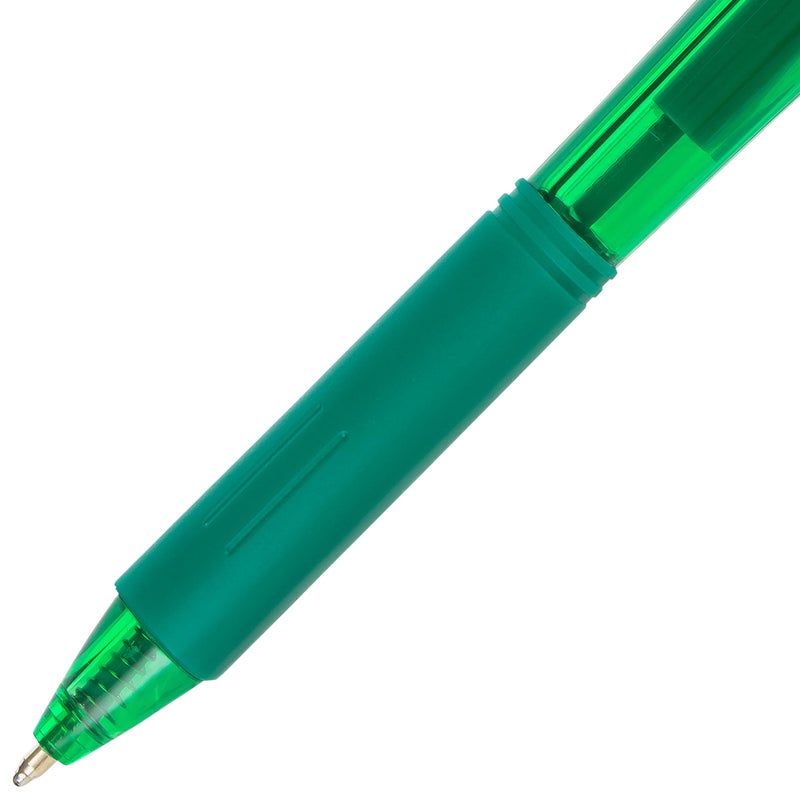 Pentel أقلام حبر جاف قابلة للسحب من بنتل Wow!، (1.0 مم)، خط متوسط، حبر أخضر، علبة من 12 (BK440-D) - Image 5