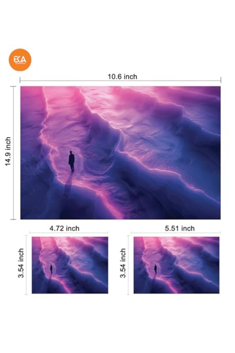 ALAYRA Alone Standing Purple Wave Digital Art, Laptop Skin Sticker Decal,13.3 14 15 15.4 15.6 Inch Laptop Universal Vinyl Skin Sticker Cover,Dustproof, Waterproof,Decal Protector With Free 2 Wrist Pads - Image 2