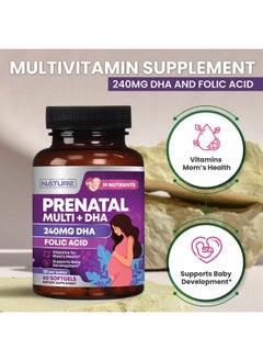 Prenatal Vitamins for Women - Multivitamin with DHA, Folic Acid, Vitamin C, B12, Iron & Omega-3 - Before, During & Post Pregnancy Supplement for Healthy Growth & Brain Development - 60 Softgels - pzsku/Z4D87B758BEFF847D02F3Z/45/_/1740202310/f4cfbe79-86e3-48cd-a317-7716b038bb9f