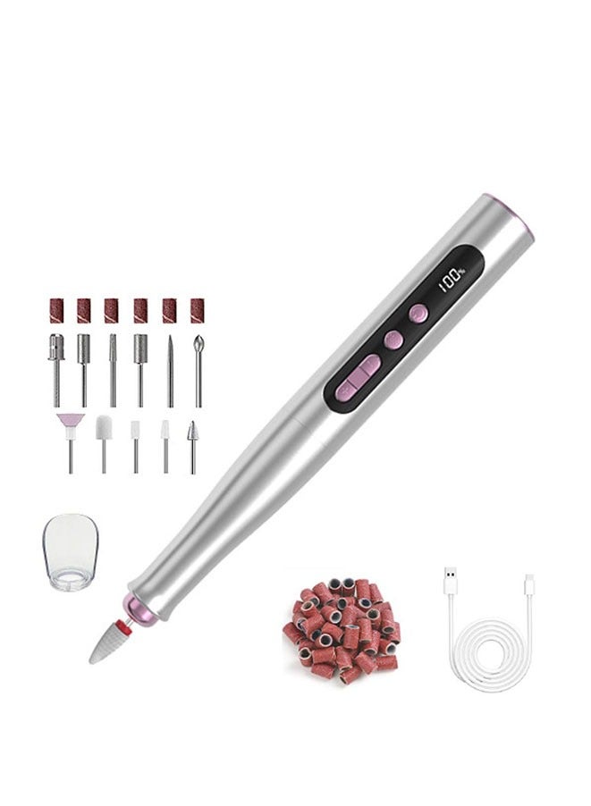 Generic Cordless Electric Nail Drill Machine, 13 in 1 Nail File Kit 35000RPM Professional Portable Rechargeable E File for Acrylic Polish Gel Removal Manicure Pedicure Set  - Image 1
