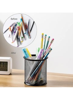 QSHOP® Pen Holder, Round Metal Mesh Desk Organizer for Office Home Study Table - pzsku/Z4D87C0B5ECDE02BB1FE2Z/45/_/1733157049/2233ee3e-c1b5-470d-a682-8d1f9ae27830