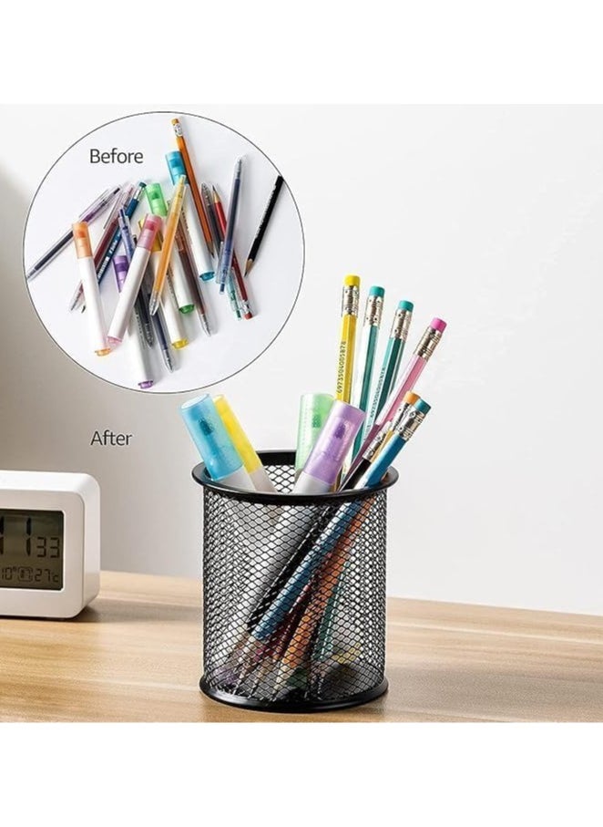 QSHOP® Pen Holder, Round Metal Mesh Desk Organizer for Office Home Study Table - pzsku/Z4D87C0B5ECDE02BB1FE2Z/45/_/1733157049/2233ee3e-c1b5-470d-a682-8d1f9ae27830