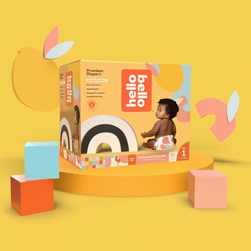 Hello Bello Premium Diapers Size 4, Honeysuckle Designs, 58ct Club Box, Hypoallergenic and Extra Absorbent - Image 2
