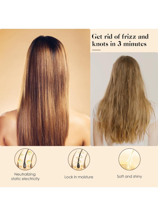 Gentle Detangling Paddle Brush – Ventilated Hair Brush for Wet & Dry Hair, Reduces Frizz, Maintains Curls, Slim Handle, for Women, Men & Children - Image 4