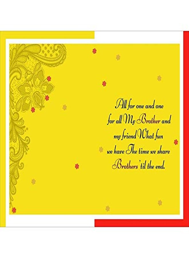 Alwaysgift Marvellous RUDRAKSH Rakhi Happy Raksha Bandhan Greeting Card & Belt Hamper - Image 2
