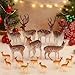 Soaoo 60 Pcs Mini Plastic Deer Figurines Small Deer Cake Toppers Decoration Miniature Forest Animals Reindeer Figures Christmas Woodland Creatures Mini Animal Woodland Cake Decoration Gifts Crafts - Image 4