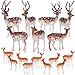 Soaoo 60 Pcs Mini Plastic Deer Figurines Small Deer Cake Toppers Decoration Miniature Forest Animals Reindeer Figures Christmas Woodland Creatures Mini Animal Woodland Cake Decoration Gifts Crafts - Image 2