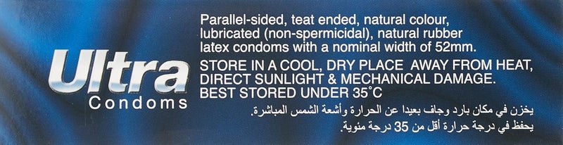 Ultra Condoms 12 Pieces, Lubricated - Image 3