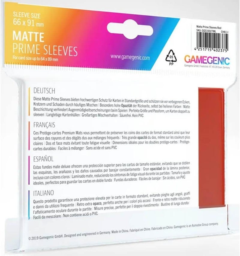 Gamegenic Sleeves: Gamegenic - Matte Prime (66 x 91 mm) (x100) - Image 2