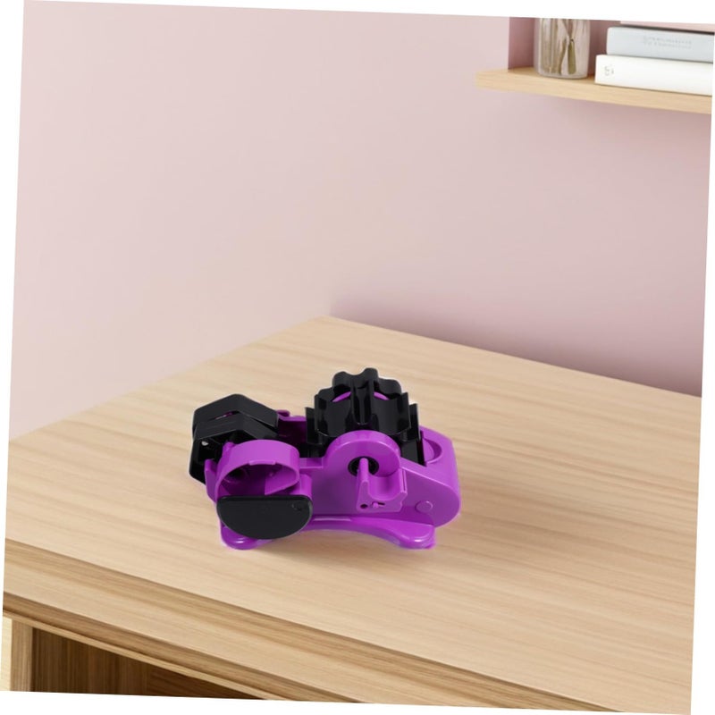 Purple Heavy Duty Tape Dispenser with Cutter Multi Functional Holder for Office Wrapping Packaging - Image 5