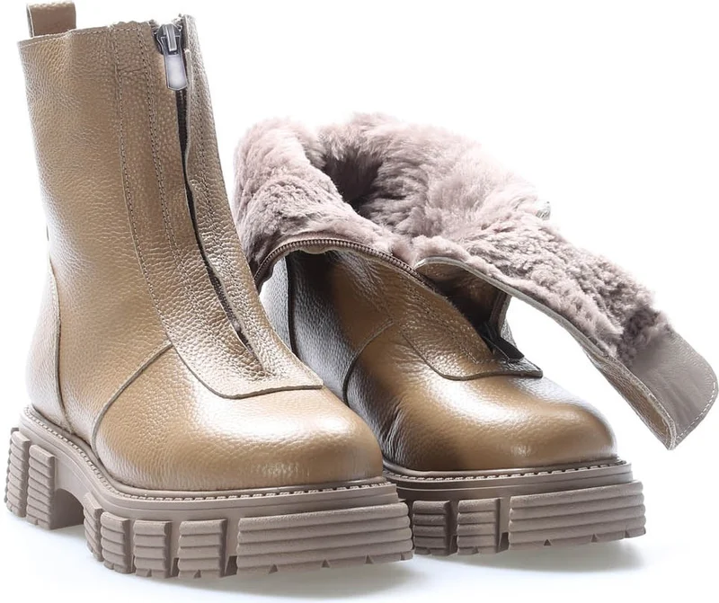 Fast Step Genuine Leather Fur Women's Classic Boots 710KZA6006