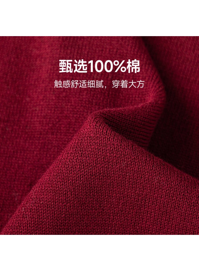 Fapai Men's Sweater Men's Warm Comfortable Knitwear Simple Solid Color Pullover Round Neck Sweater - Image 5