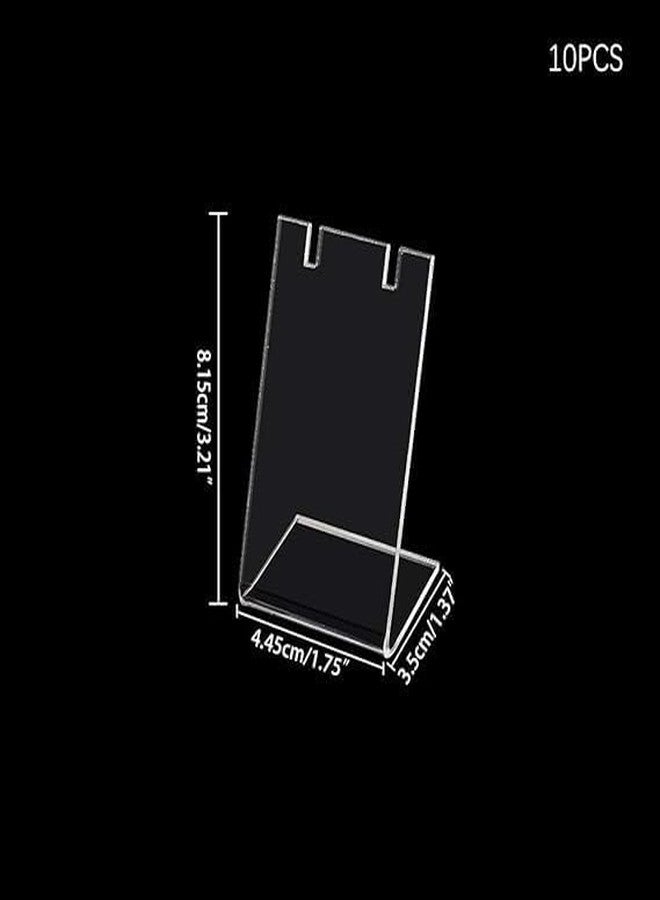 UPEQ Acrylic Earring Holder Single Pair L-Shape Jewelry Displays Stand Earring Organizer for Jewelry Dangling Slant Back Display Props Show Retail Store Marketing - Image 3