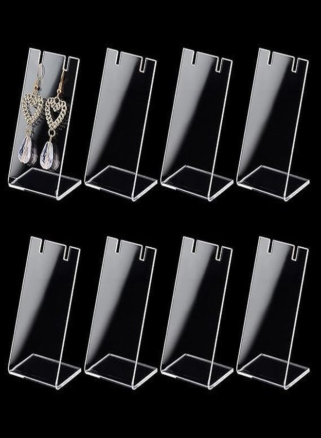 UPEQ Acrylic Earring Holder Single Pair L-Shape Jewelry Displays Stand Earring Organizer for Jewelry Dangling Slant Back Display Props Show Retail Store Marketing - Image 5