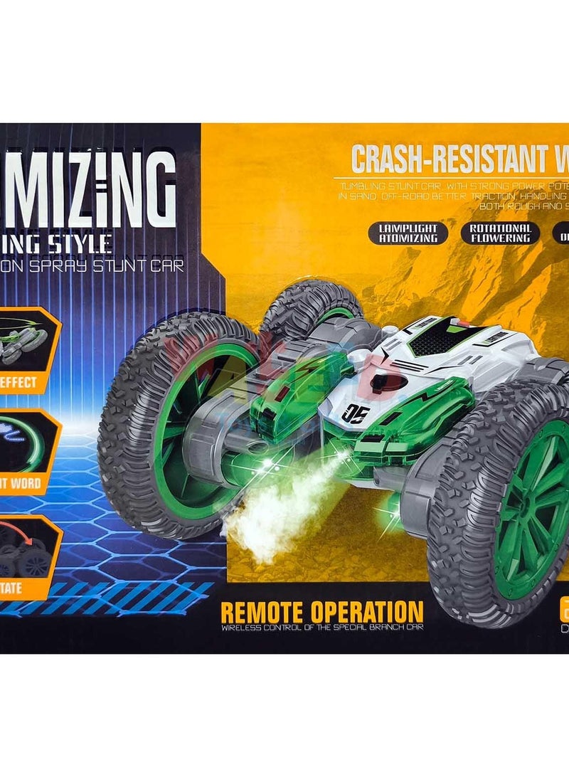 R/C Stunt Car with Spray Function – Rechargeable All-Terrain Remote Control Vehicle (Multicolor) - Image 2