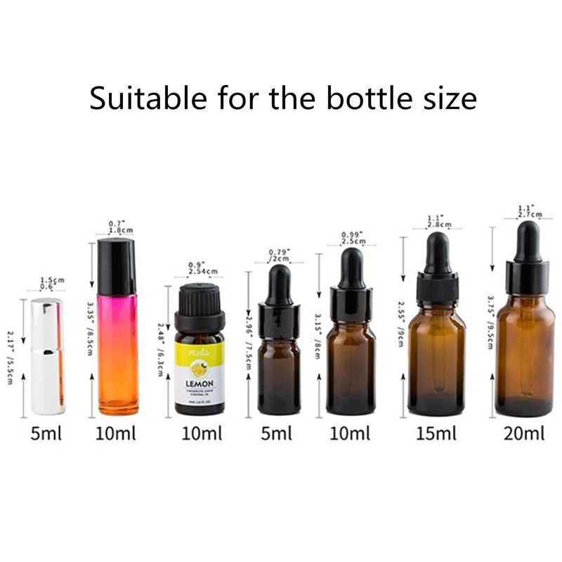 Han Sheng 8 Pcs Shelf Essential Oils Storage Racks Oil Bottles Expandable Essential Oil Holders Convenient Storage For Organizing Displaying Spice Oils Racks (Black) - Image 5