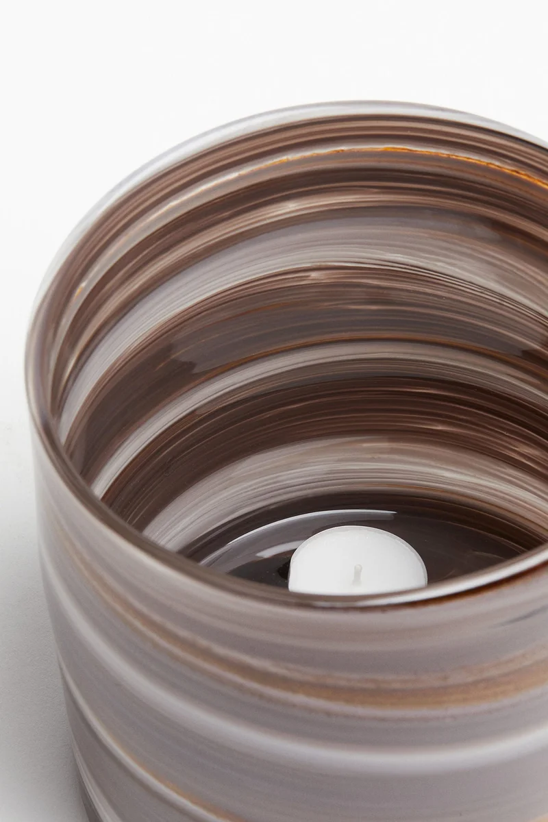 H&M Large glass candle lantern