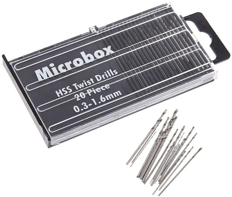 Diy Crafts 11693 13471 Mini Tiny Hss Twist Drill Bit Set Tool Craft Case Handbench Wise Multicolor 20 Piece - Image 1