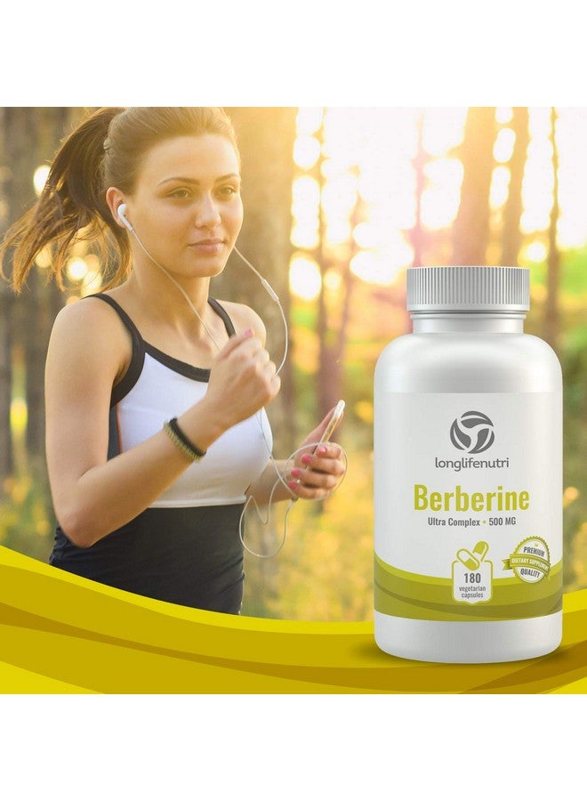 LongLifeNutri Berberine Supplement 500Mg Hcl Extract ; 180 Vegetarian Capsules ; Made In Usa ; 1000Mg Per Serving ; Dihydroberberine Plus Berberis Aristata Complex - Image 4