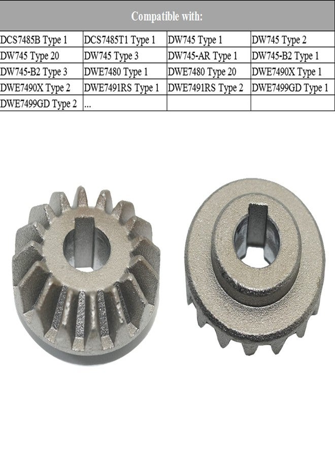 Gugaguga قطعتان بديلتان لمنشار الطاولة رقم 5140061-65، قطع غيار ترس مخروطي، تناسب DCS7485B وDCS7485T1 - Image 4