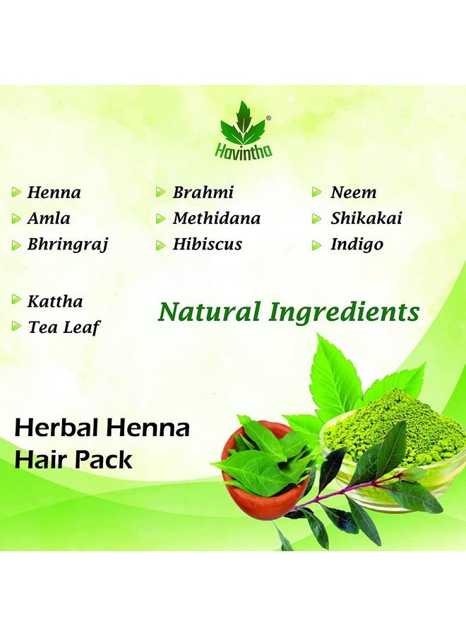 Havintha Natural Herbal Henna Hair Pack 11 Herbs Mix Mehandi Powder (227 G) - Image 5
