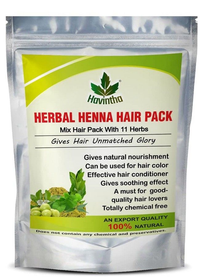 Havintha Natural Herbal Henna Hair Pack 11 Herbs Mix Mehandi Powder (227 G) - Image 2