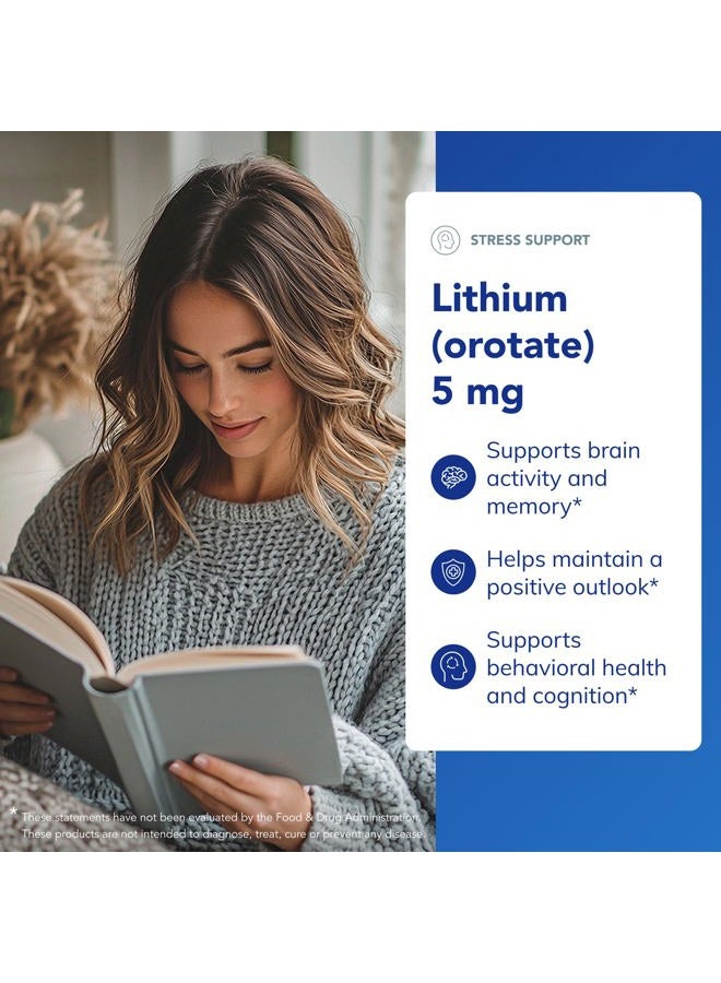 Pure Encapsulations ليثيوم أورات 5 ملغ - مكمل دعم الدماغ - مع N-أسيتيل-L-سيستين (NAC) للذاكرة وسلوك الدماغ - خالي من الغلوتين وغير معدل وراثيًا - 90 كبسولة - Image 3