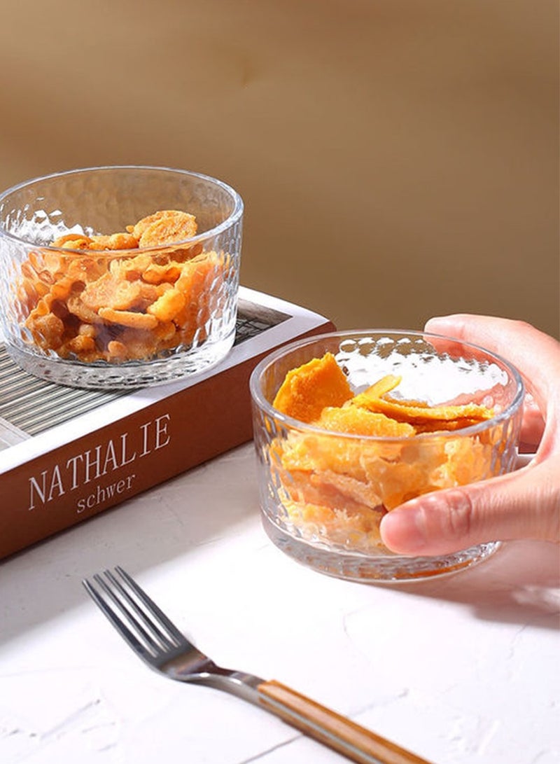 BEIRUI مجموعة من 4 أوعية زجاجية شفافة، أوعية زجاجية متعددة الوظائف، يمكن استخدامها كأوعية بودنج، قوالب حلوى، أطباق فواكه صغيرة، موزعات وجبات خفيفة، أطباق توابل - Image 5