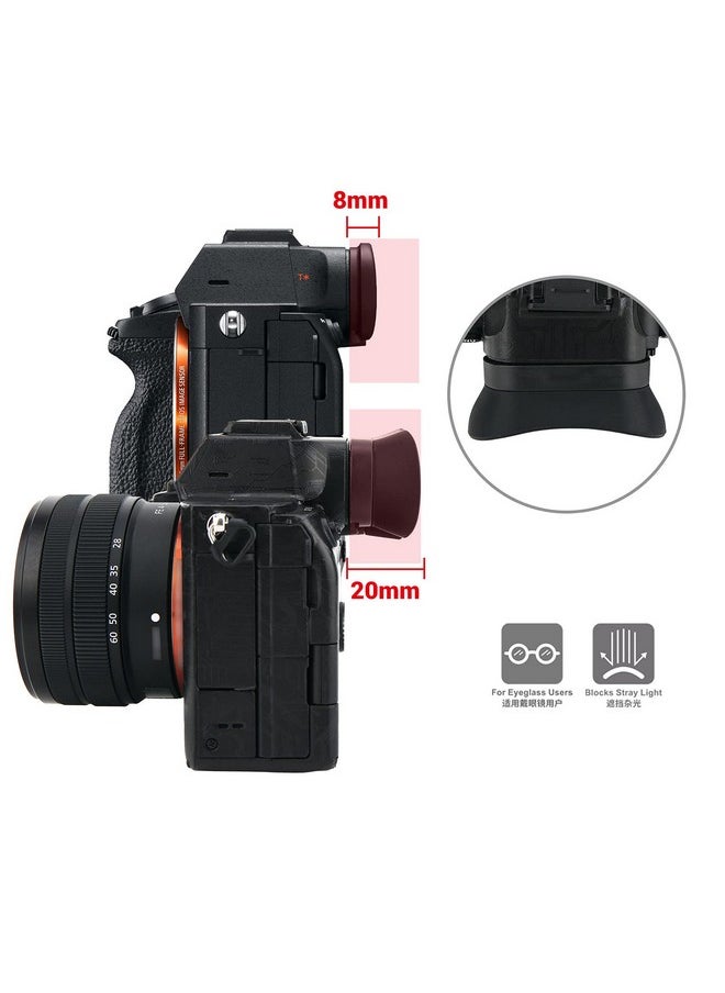 Kiorafoto - Soft Silicon Camera Viewfinder Eyecup Eye Cup Eyepiece Replacement for Sony Alpha A7R V A7RV A7R5 A7 IV A7M4 A7IV A9III A1 A7S III A7SIII A7S3 ILCE-7SM3 EVF Eyeshade Protector Replaces Sony FDA-EP19 - Image 1
