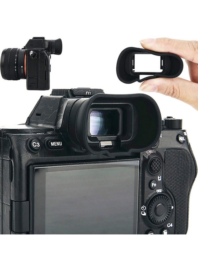 Kiorafoto - Soft Silicon Camera Viewfinder Eyecup Eye Cup Eyepiece Replacement for Sony Alpha A7R V A7RV A7R5 A7 IV A7M4 A7IV A9III A1 A7S III A7SIII A7S3 ILCE-7SM3 EVF Eyeshade Protector Replaces Sony FDA-EP19 - Image 1