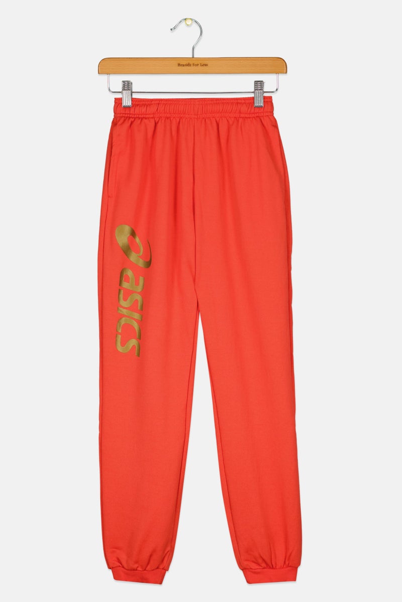 asics سروال تدريب رياضي للأطفال الأولاد، برتقالي - Image 1