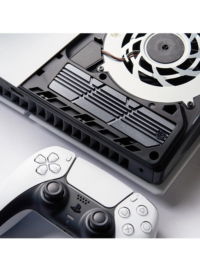 Excefore M.2 Heatsink for PS5 Slim, NVMe SSD Aluminum Heatsink with 4 Thermal Pads for Playstation 5 Slim Disc and Digital Edition, Internal M.2 Gen4 NVME PCIE 4.0 SSD with Graphene Thermal Pads - Image 2