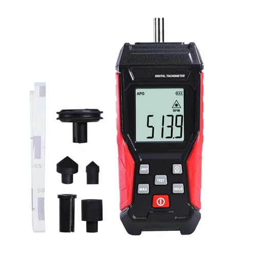 GAIN EXPRESS 2in1 Digital Tachometer Non Contact RPM Meter Laser Photo Tachometer 3100000 RPM Contact RPM Tachometer 319999RPM Speed Meter with Data Hold MaxMinAVG - Image 1